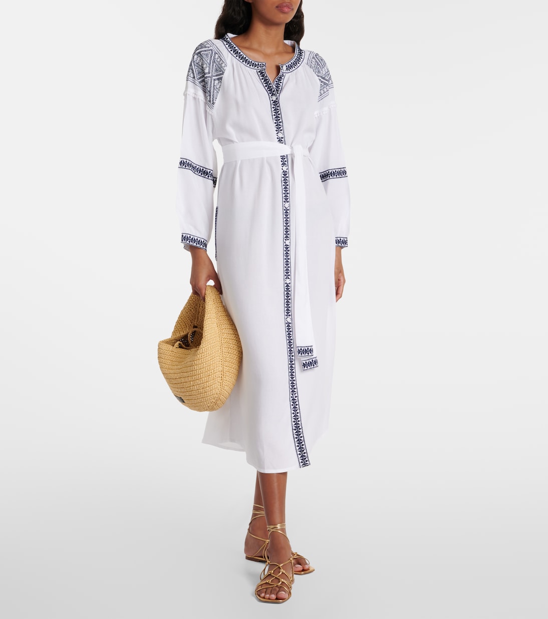 Vestido midi Ally bordado | Melissa Odabash