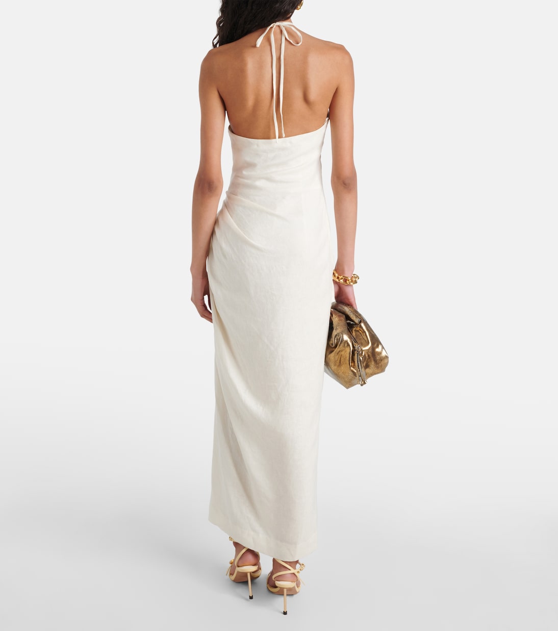 Hansel halterneck linen maxi dress | Simkhai