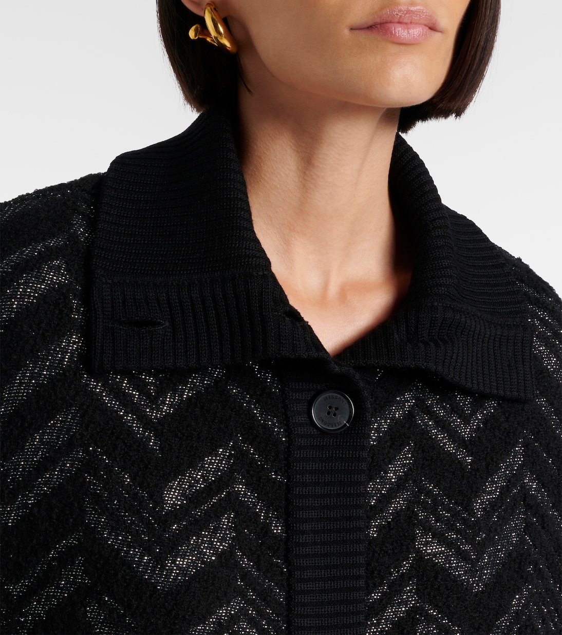 Chaqueta juvenil Missoni con diseño en zigzag y textura de lentejuelas