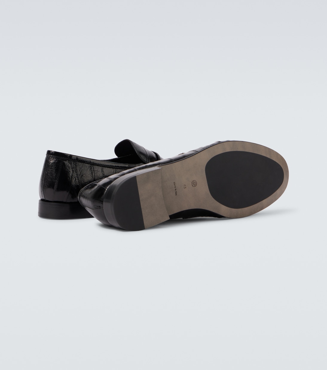 Soft paneled leather loafers | The Row