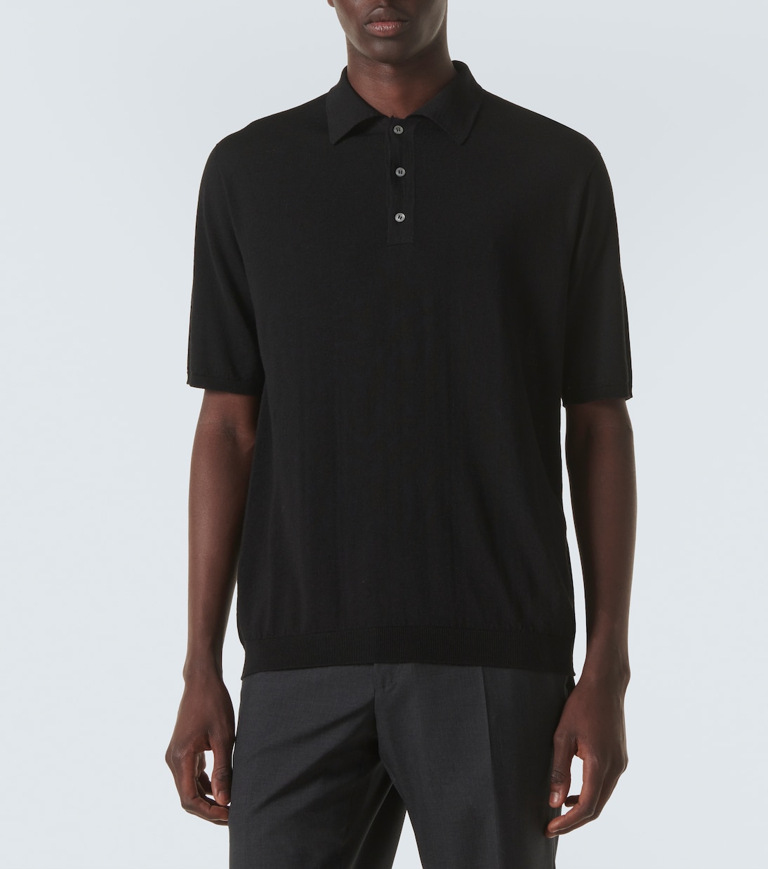 Wool, silk, and cashmere polo shirt | Lardini