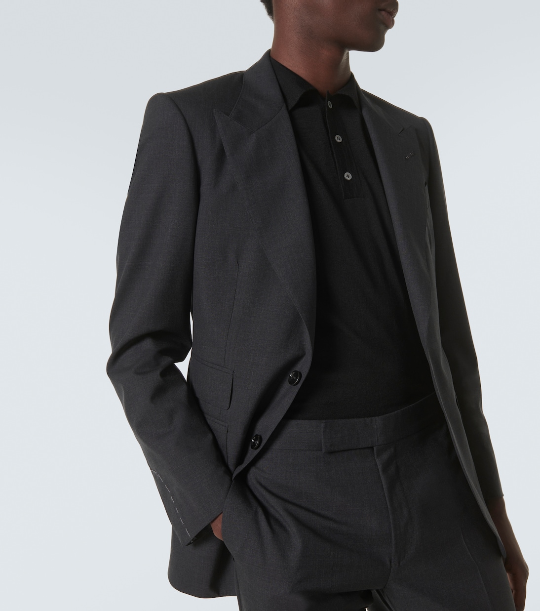 Wool, silk, and cashmere polo shirt | Lardini