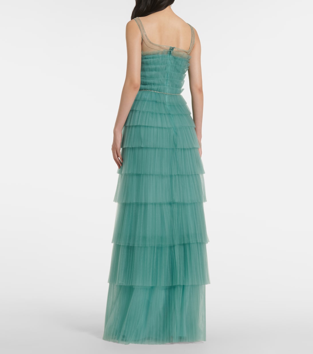 Abito lungo Kali con tulle | Costarellos