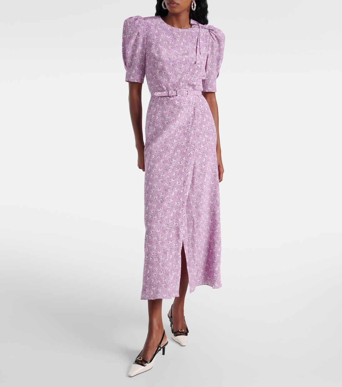 Bedrucktes Midikleid aus Seide | Alessandra Rich