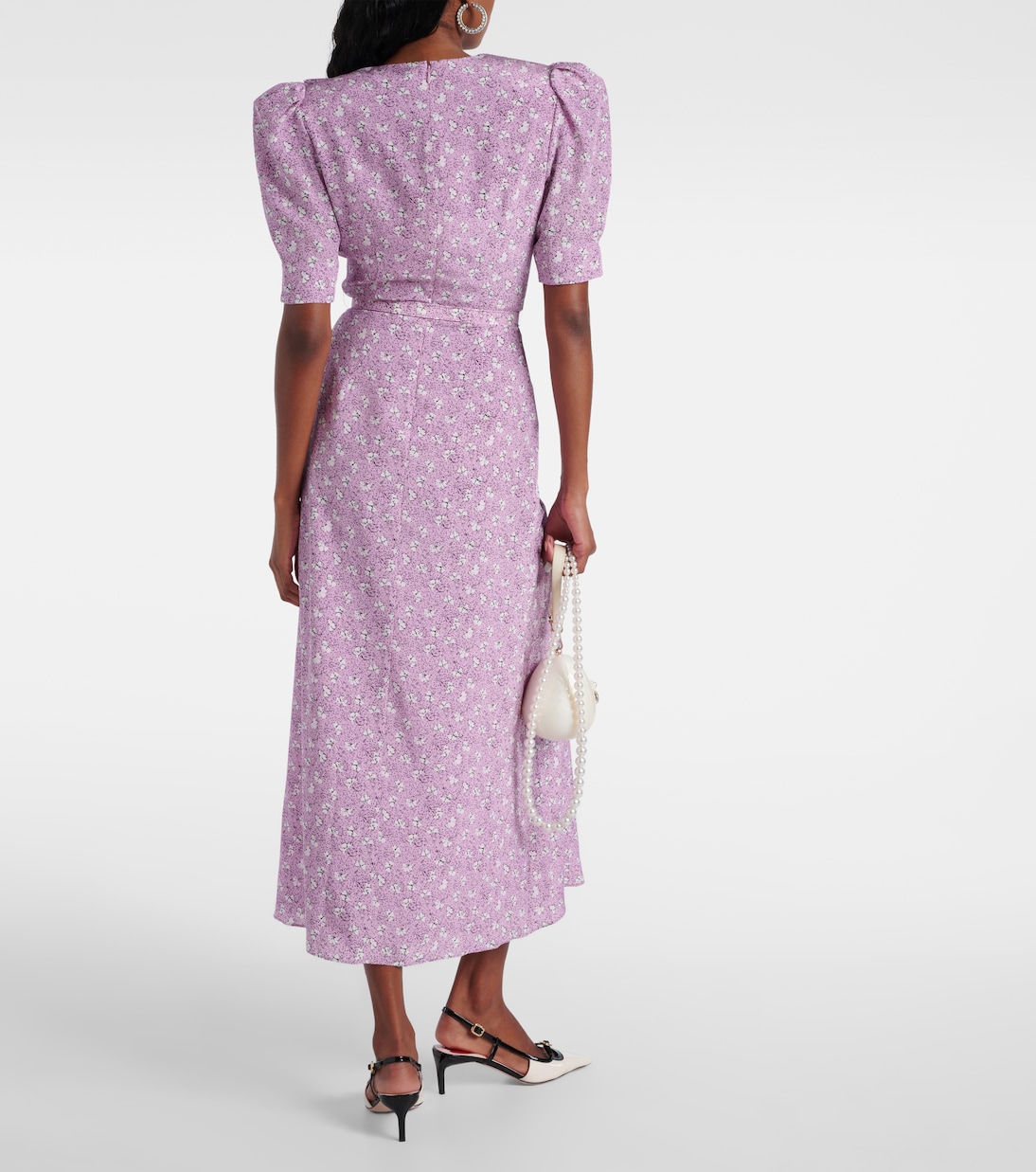 Bedrucktes Midikleid aus Seide | Alessandra Rich