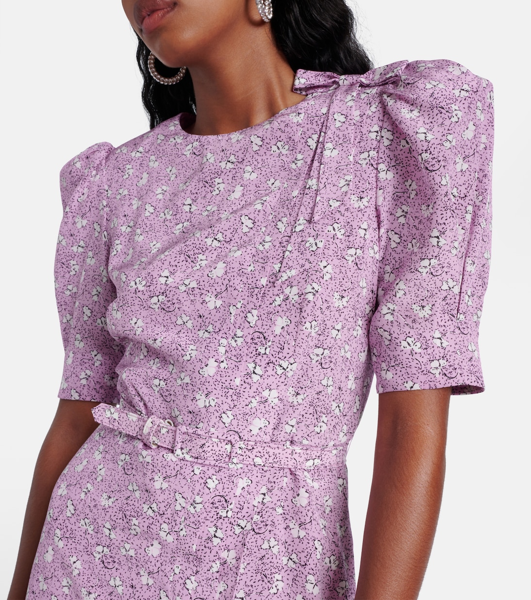 Bedrucktes Midikleid aus Seide | Alessandra Rich