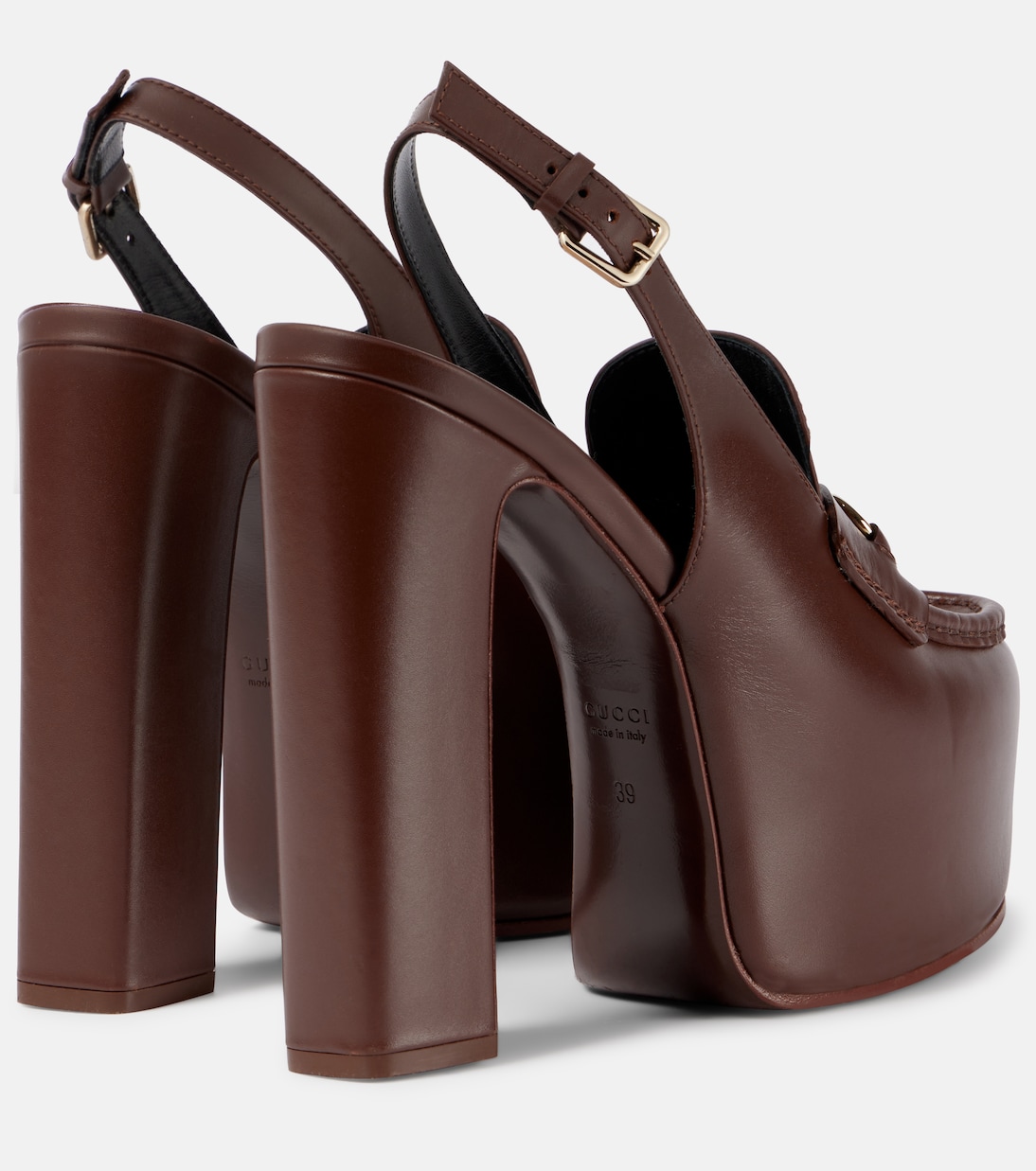Escarpins Horsebit à plateau en cuir | Gucci
