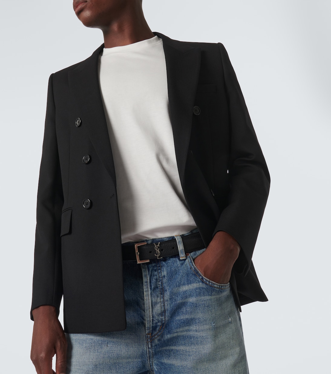 Camiseta de jersey con logo | Saint Laurent