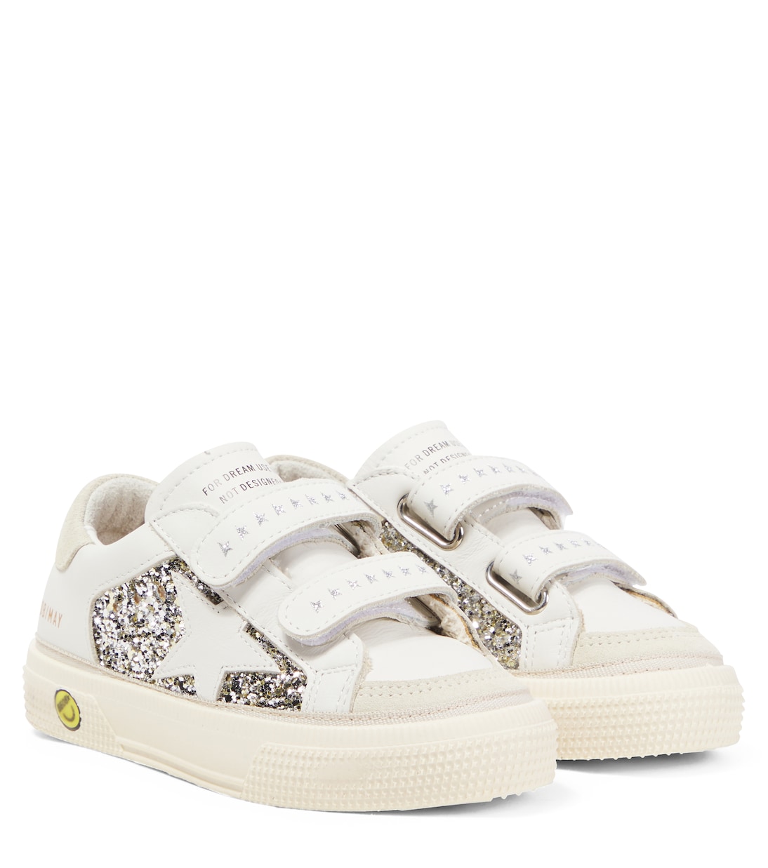 Baskets May School en cuir à paillettes | Golden Goose Kids
