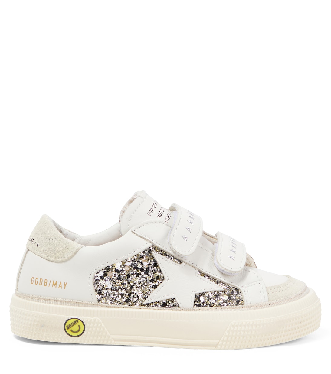 Baskets May School en cuir à paillettes | Golden Goose Kids