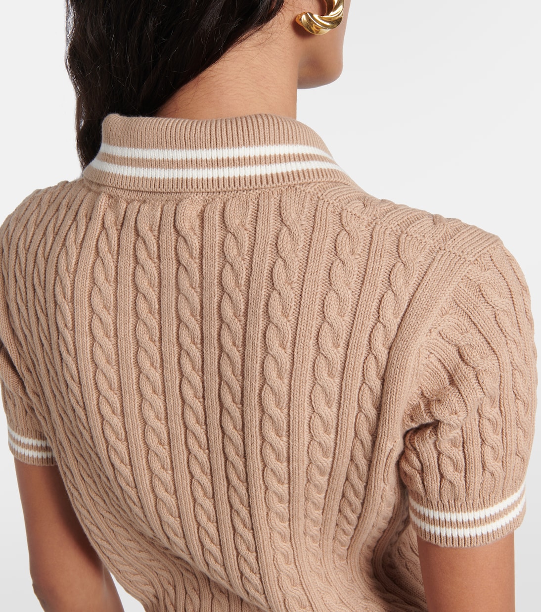 Polo trenzado de algodón | Alessandra Rich