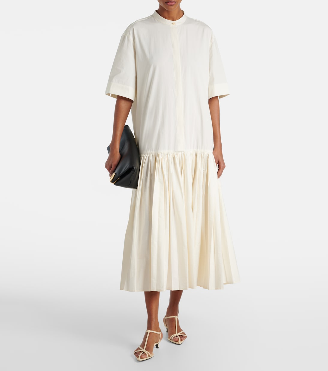 Abito lungo in popeline di cotone | Jil Sander