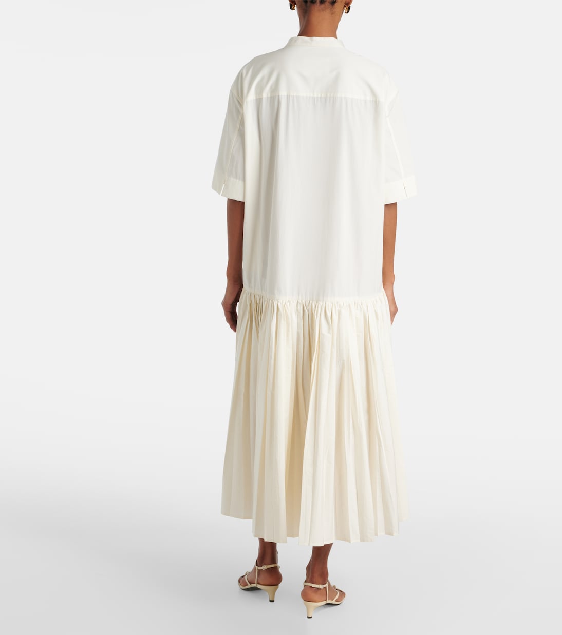 Abito lungo in popeline di cotone | Jil Sander