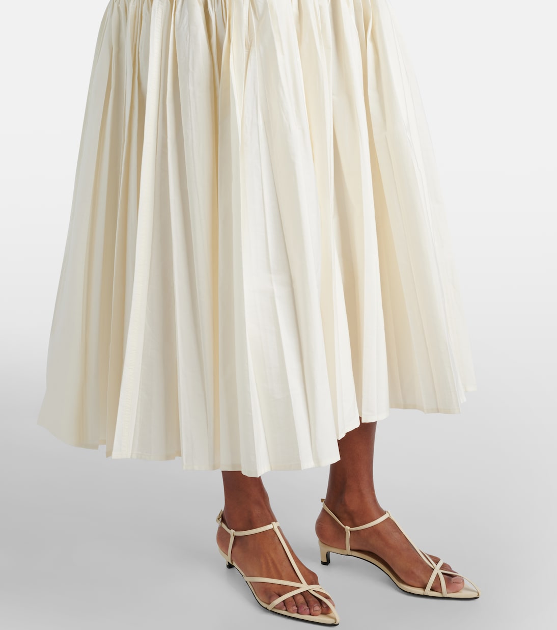 Abito lungo in popeline di cotone | Jil Sander