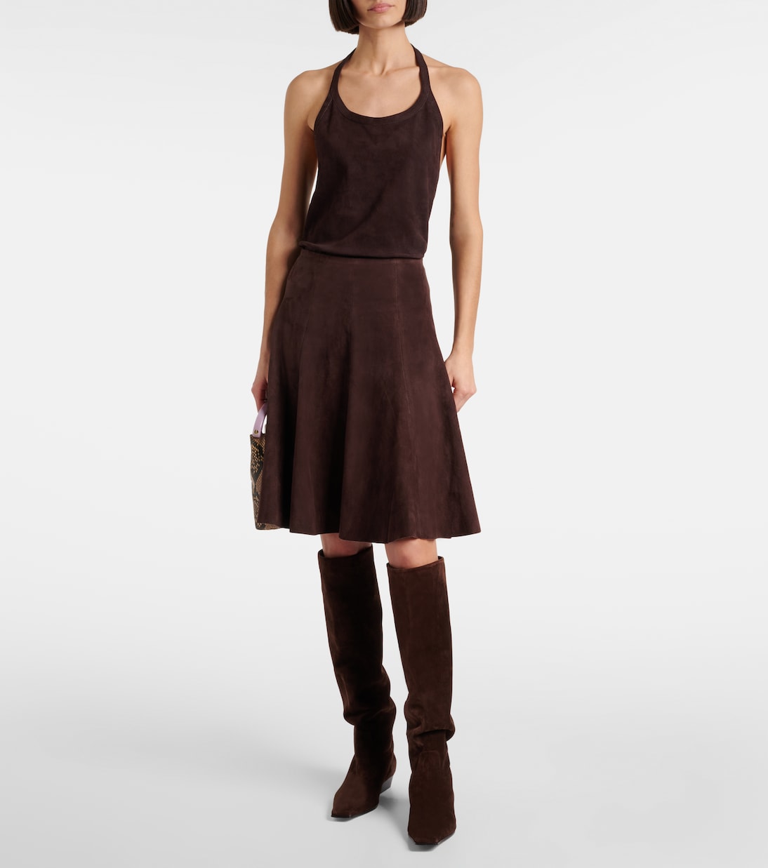 Gonna midi Rosalba in suede | Stouls