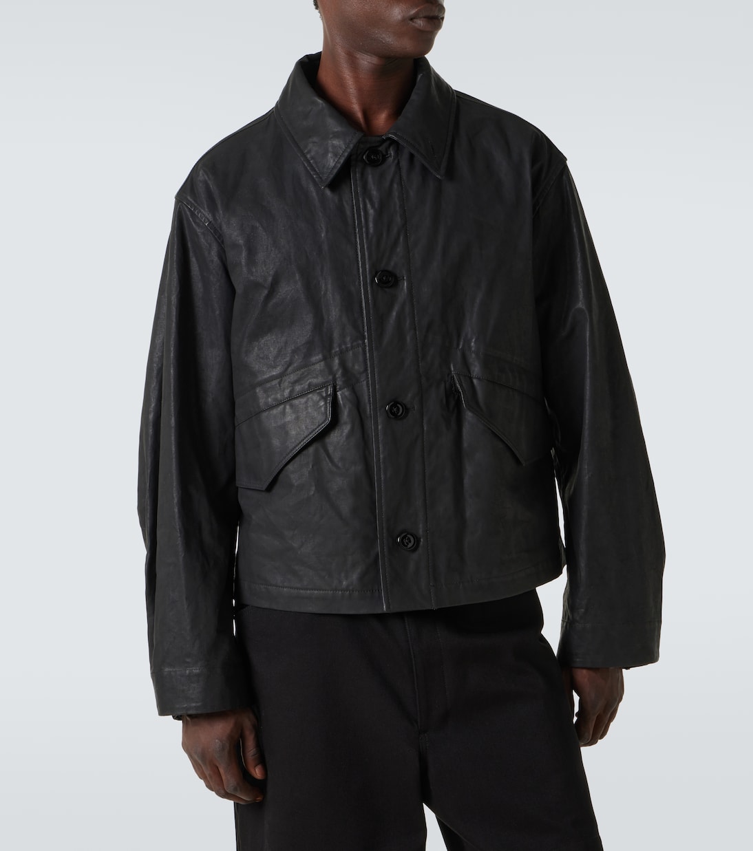 Giacca biker in canvas di cotone | Lemaire