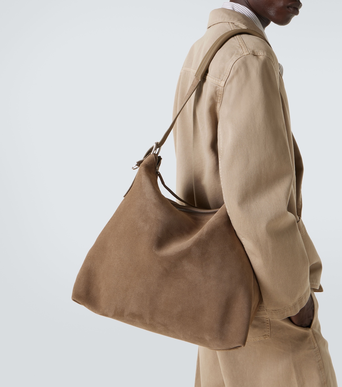 Borsa a spalla in suede | Lemaire