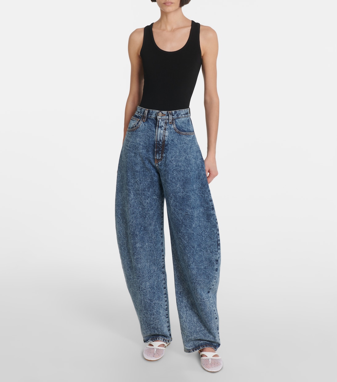 Slippers Infradito mit Leder | Alaïa