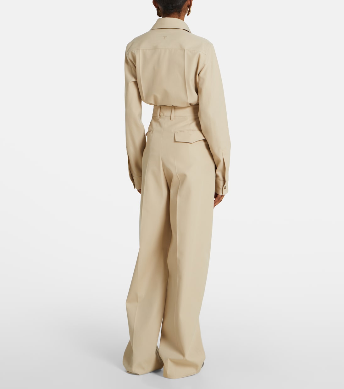 Pantaloni a gamba larga in lana e cotone | Tod's
