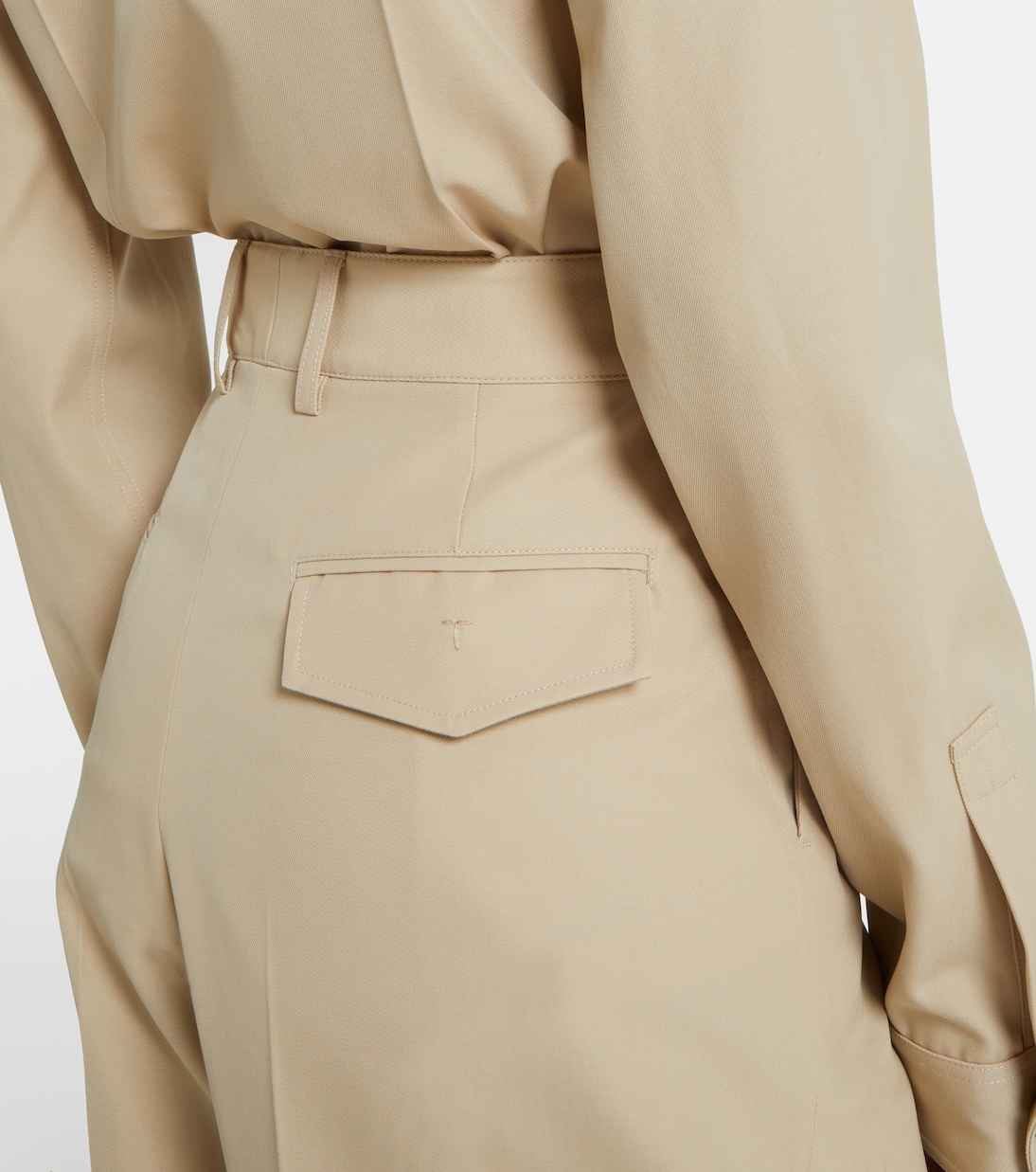 Pantaloni a gamba larga in lana e cotone | Tod's