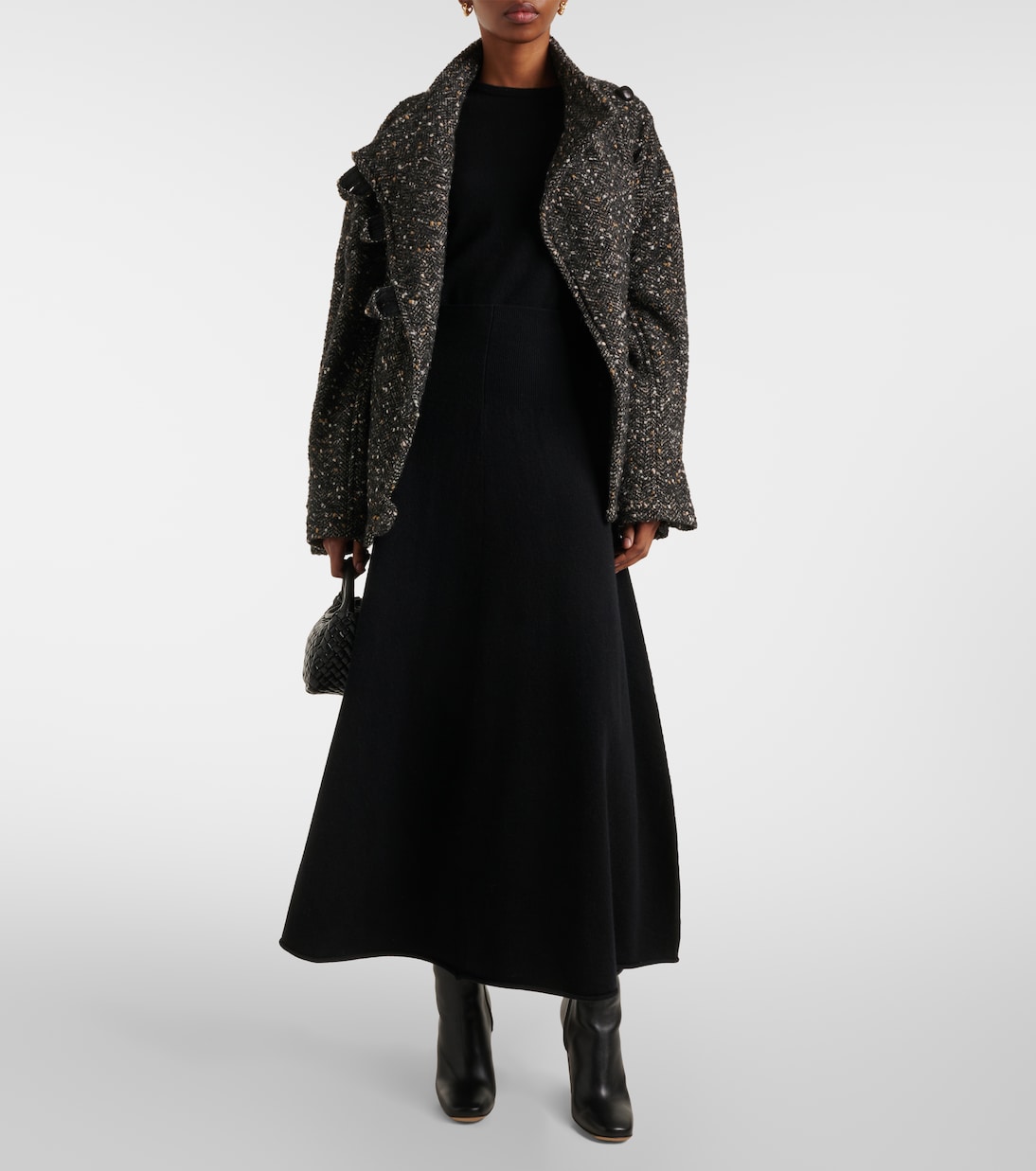Jupe longue N°388 Ease en cachemire mélangé | Extreme Cashmere
