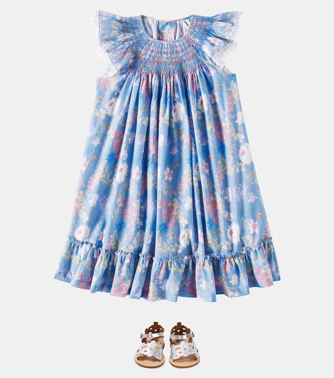 Vestido Dhalia de algodón fruncido | La Coqueta