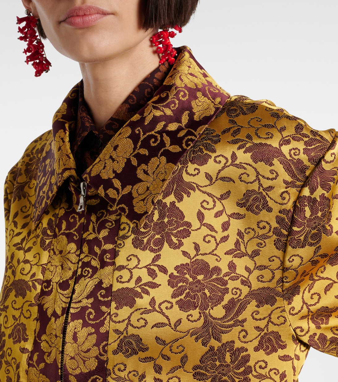 Veste en jacquard à fleurs | Dries Van Noten