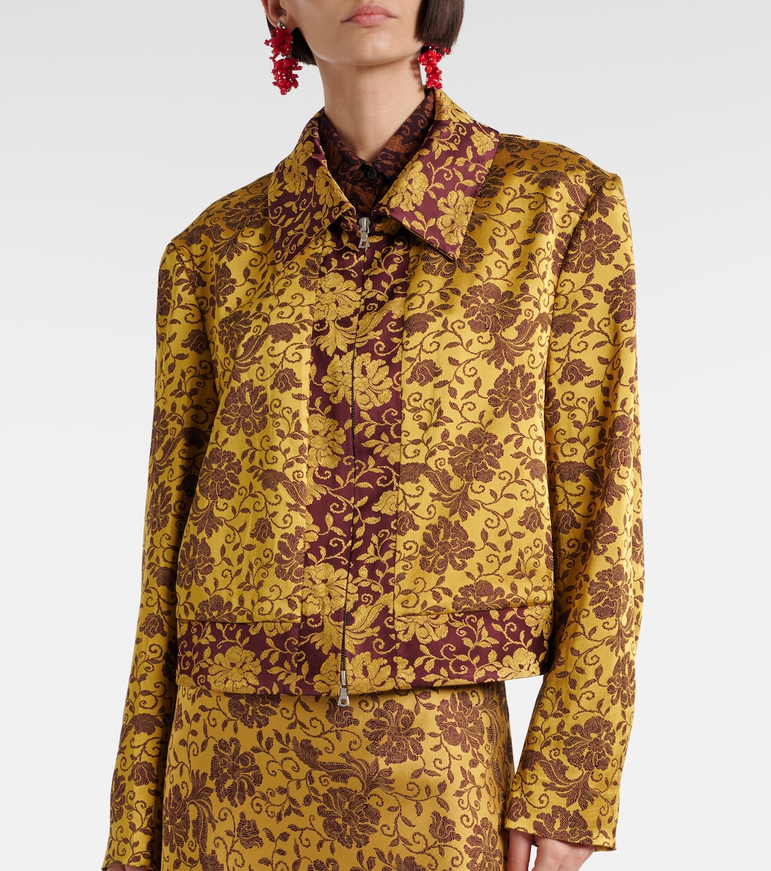 Veste en jacquard à fleurs | Dries Van Noten
