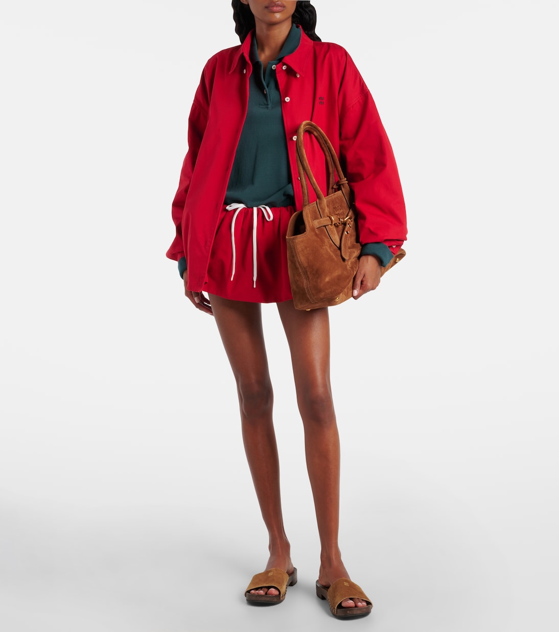 Cotton poplin blouson | Miu Miu