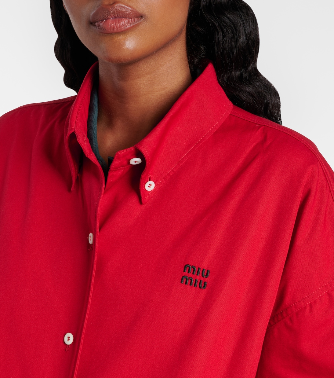 Cotton poplin blouson | Miu Miu