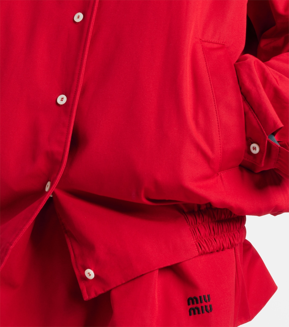 Cotton poplin blouson | Miu Miu