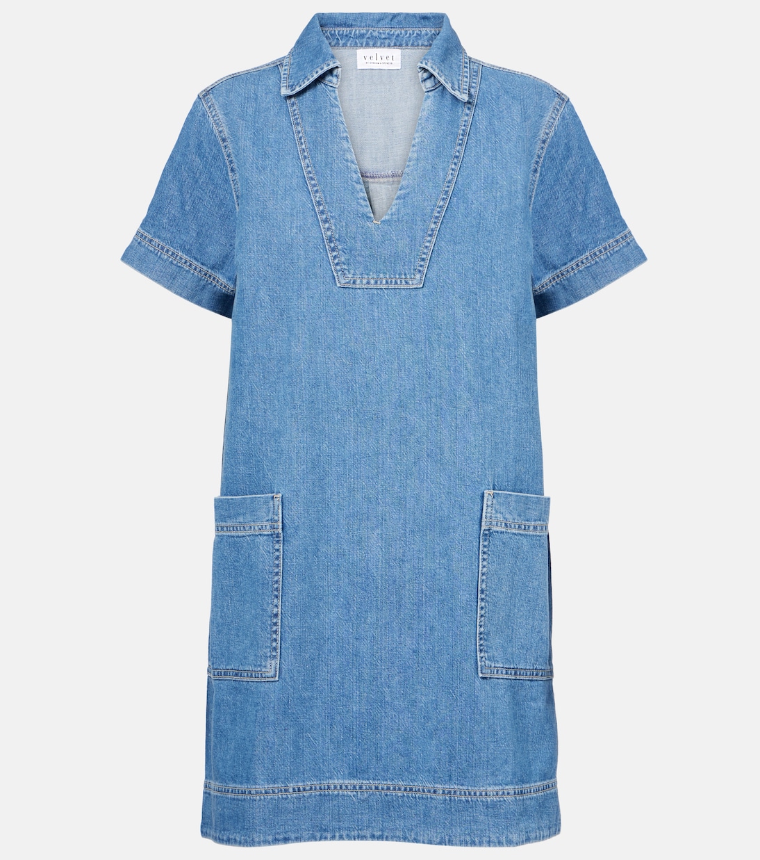 Delana denim minidress | Velvet