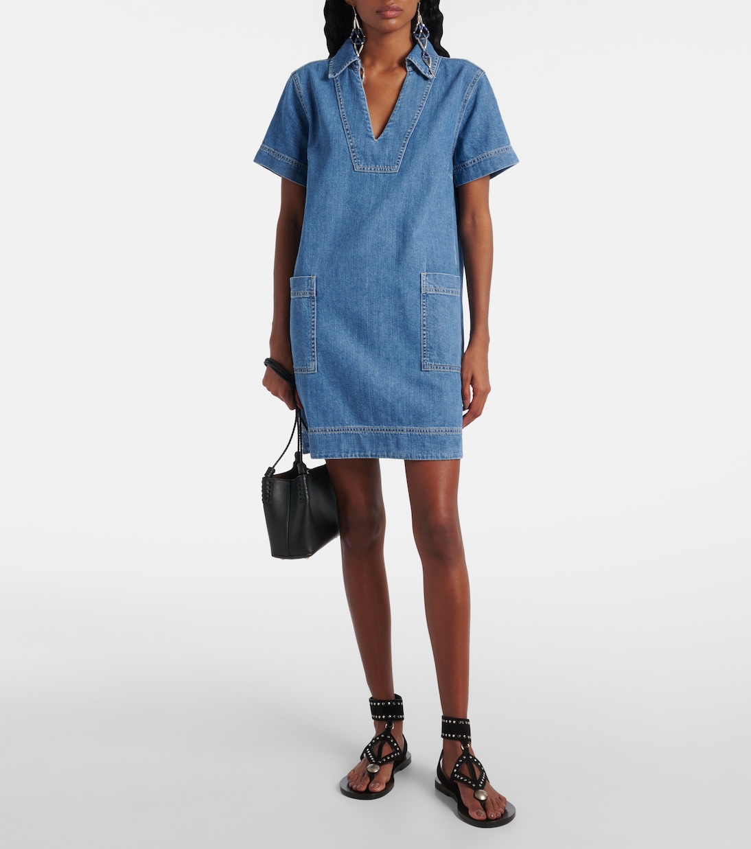 Delana denim minidress | Velvet