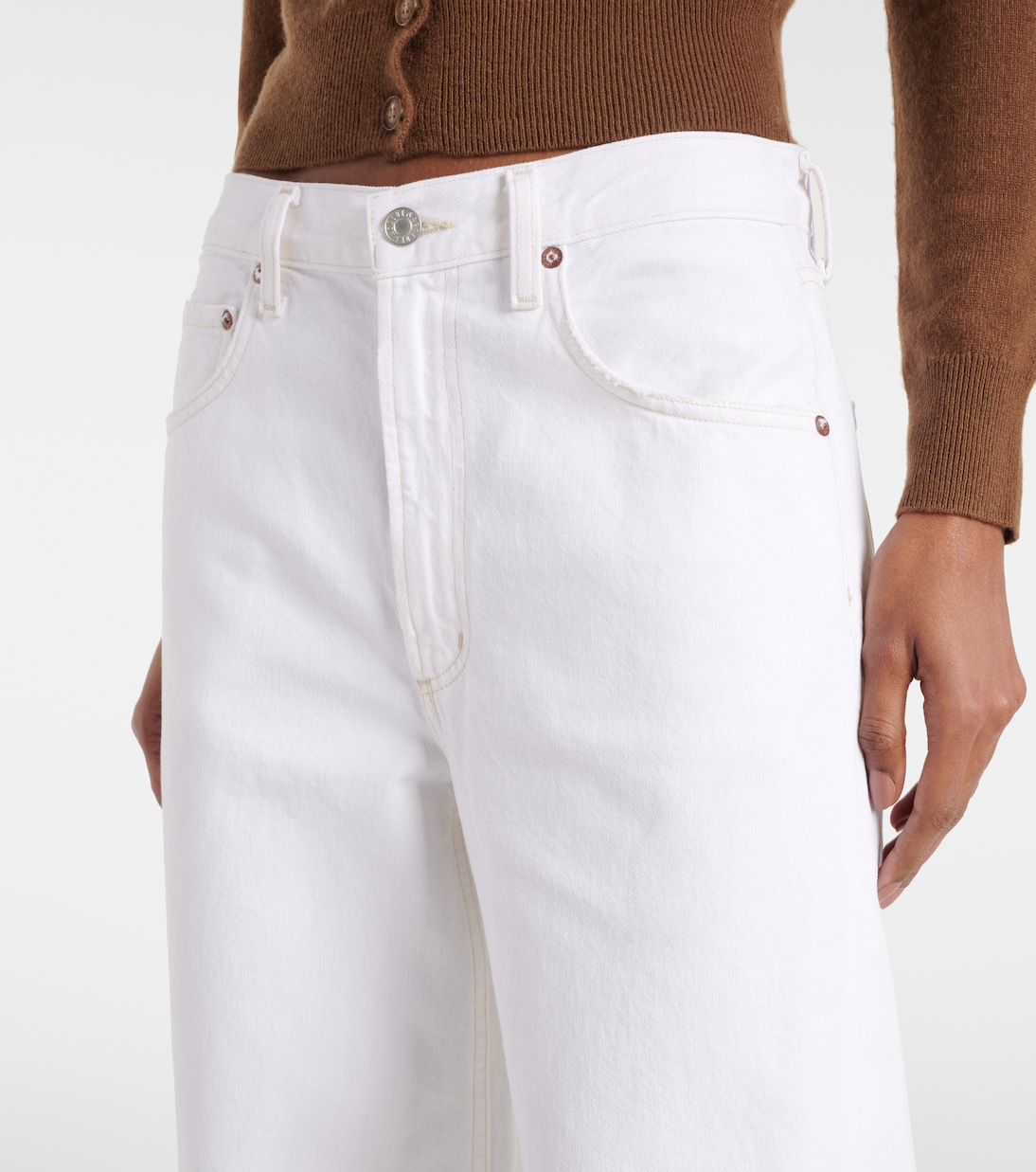 Jeans a gamba larga e vita media | Agolde