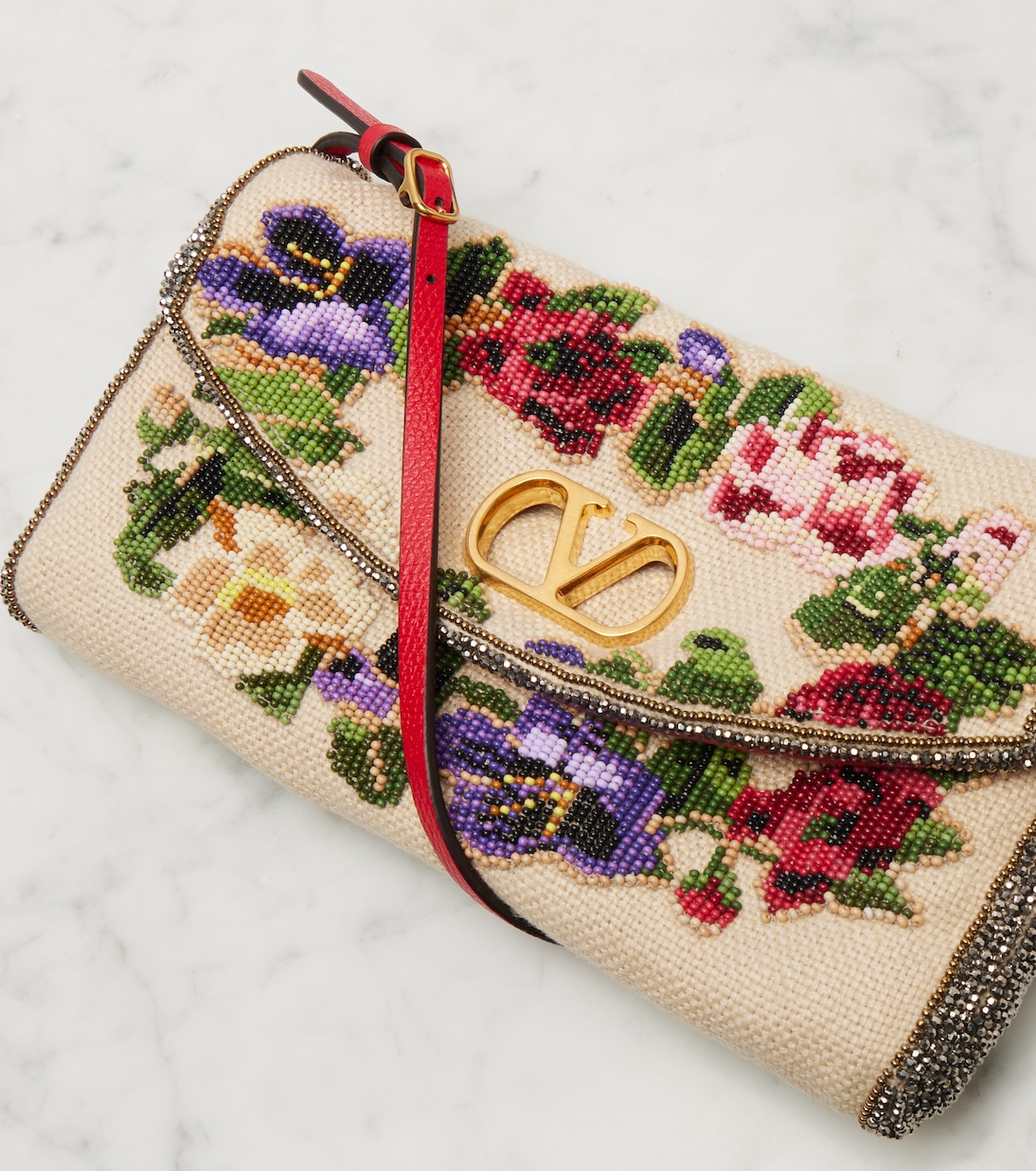 Vain Soft Small beaded shoulder bag | Valentino Garavani