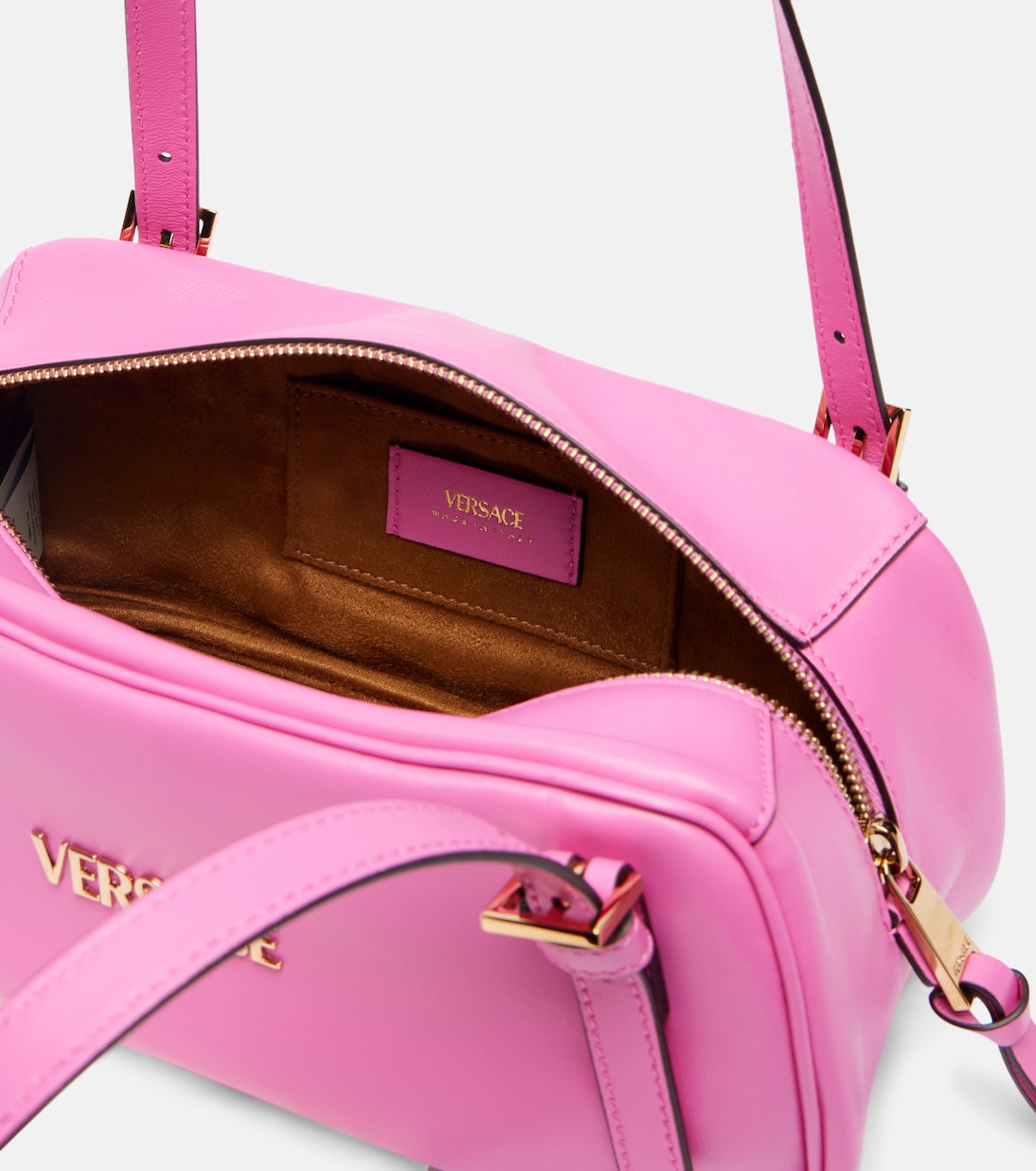 Schultertasche Versace Tag Bowling aus Leder | Versace
