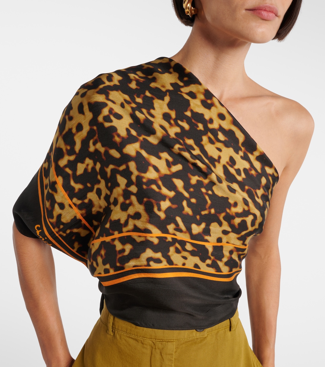 Printed silk top | Christopher Esber