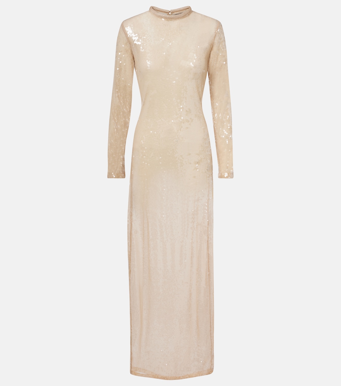 Sequined sheer maxi dress | Adriana Degreas