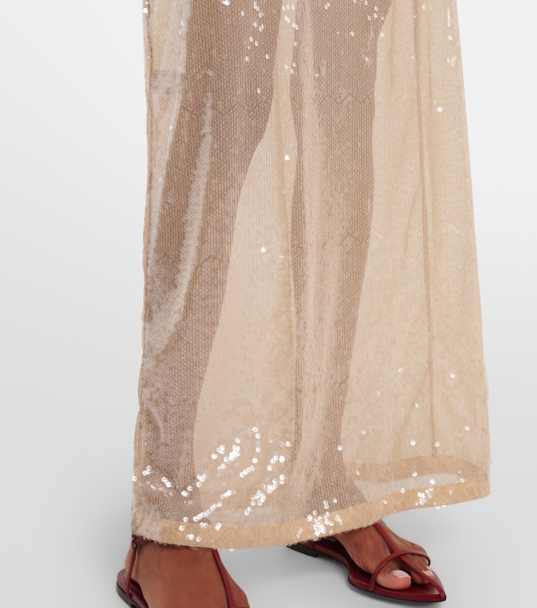 Sequined sheer maxi dress | Adriana Degreas