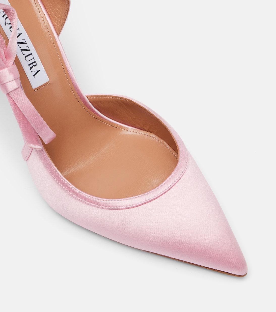 Soave 105 bow-detail satin pumps | Aquazzura