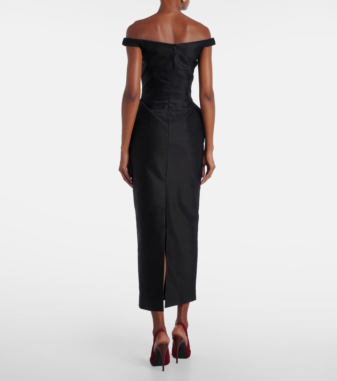 Off-shoulder cotton bustier dress | Magda Butrym
