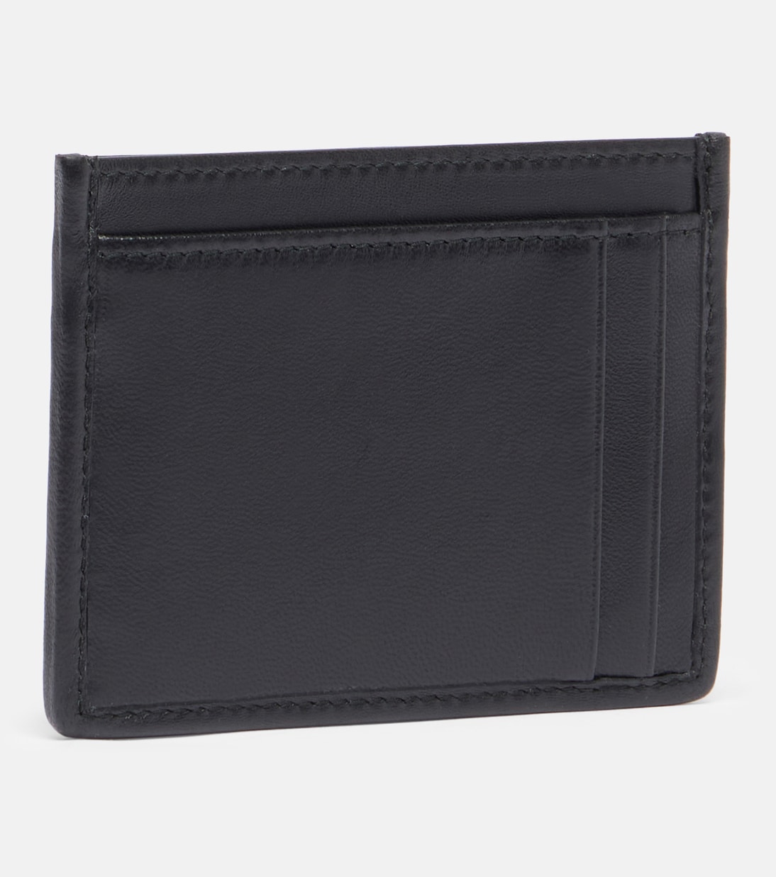 Logo matelassé leather card holder | Miu Miu