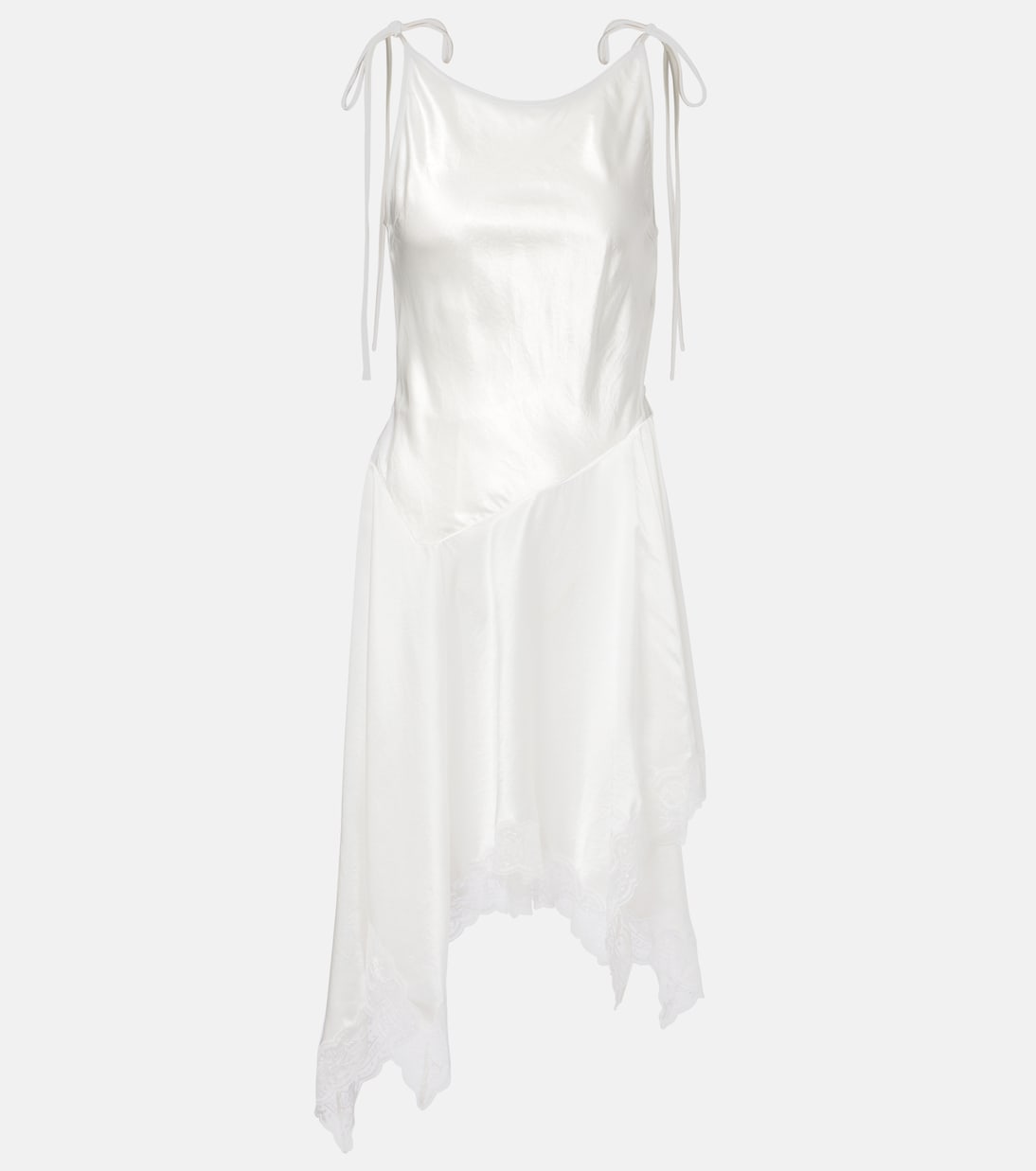 Robe midi asymétrique en satin | Acne Studios