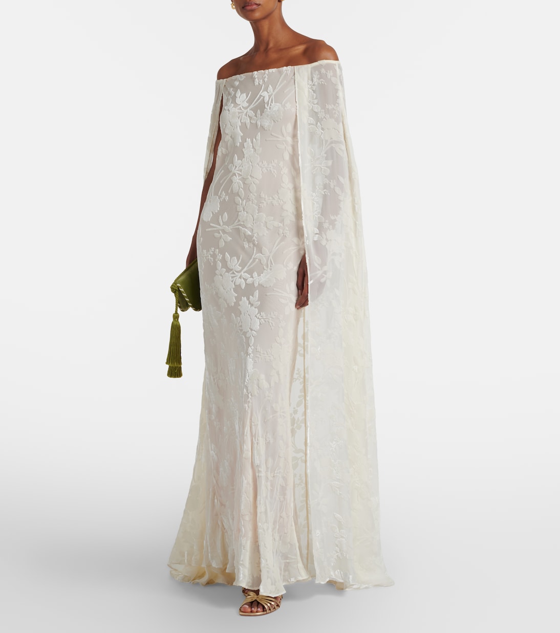 Floral satin jacquard maxi skirt | Rodarte