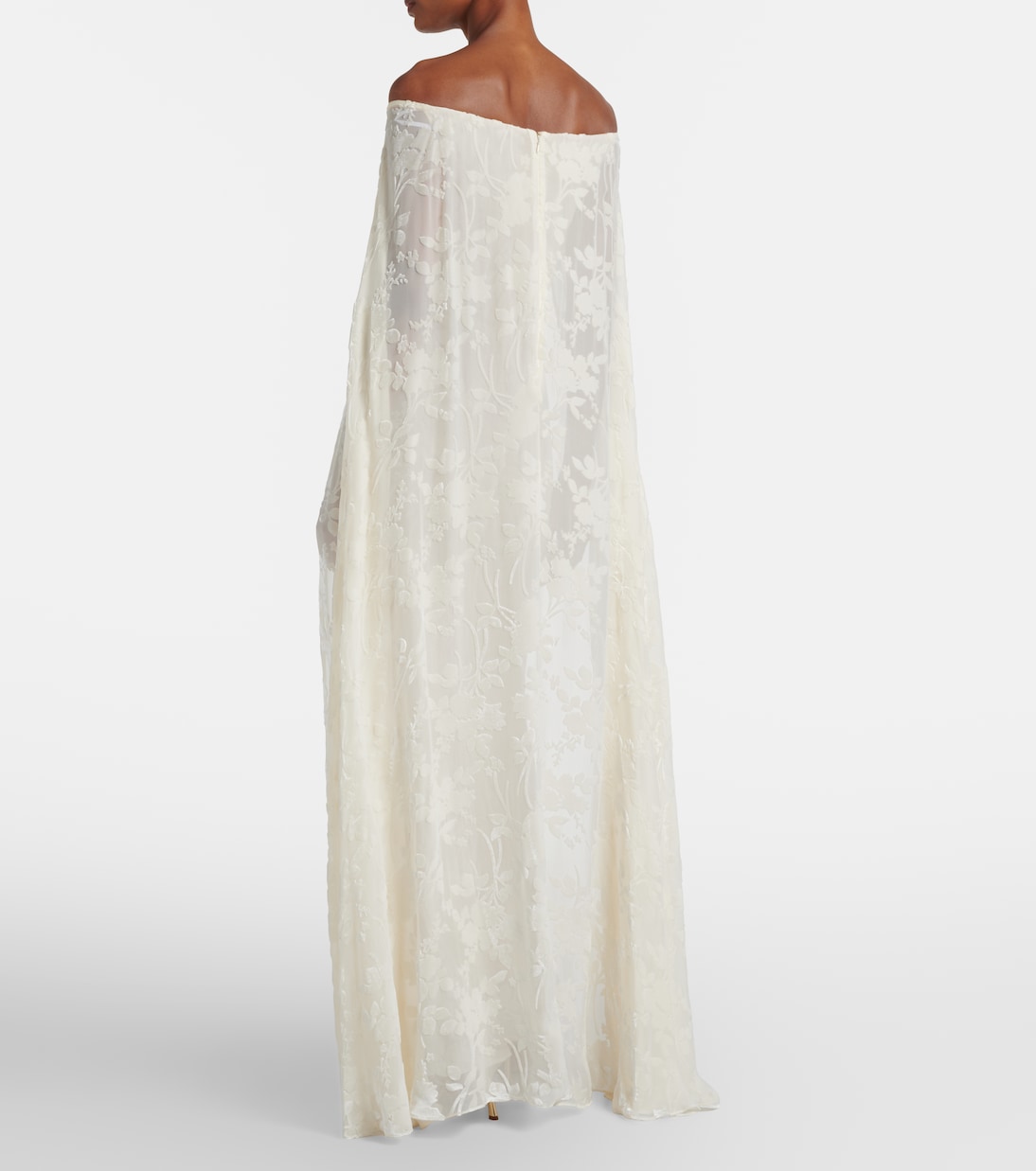 Floral satin jacquard maxi skirt | Rodarte