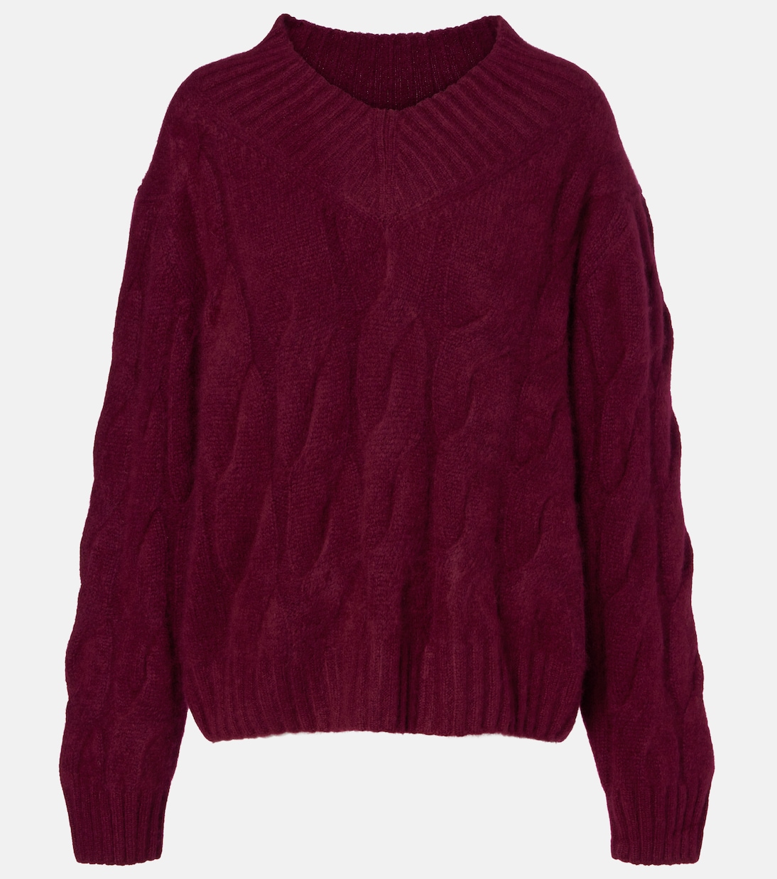 Cable-knit cashmere and silk sweater | Jardin des Orangers