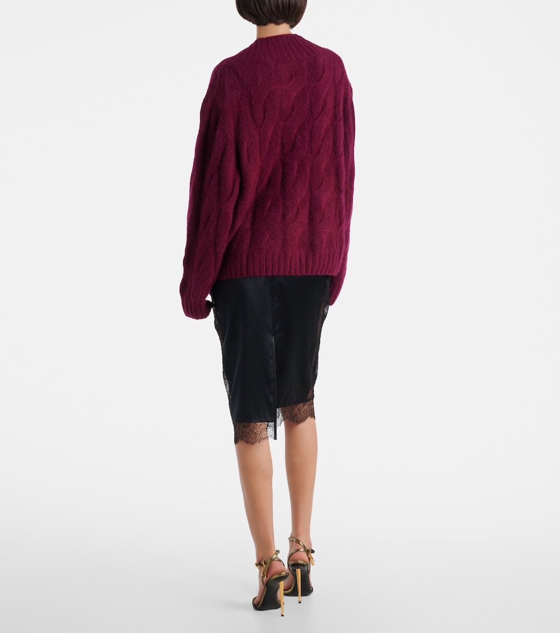 Cable-knit cashmere and silk sweater | Jardin des Orangers