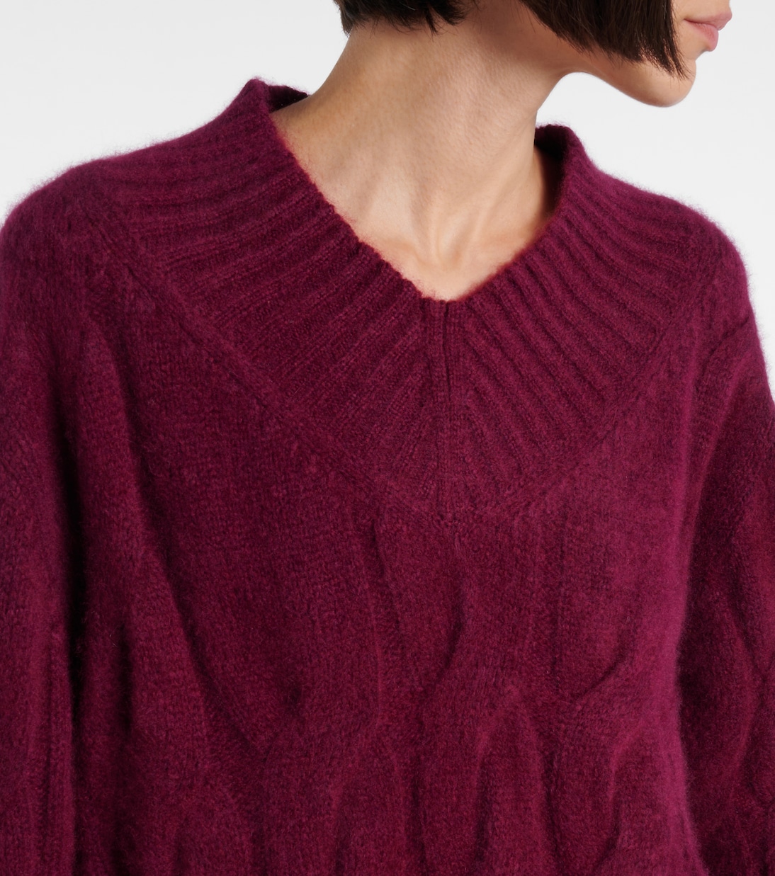 Cable-knit cashmere and silk sweater | Jardin des Orangers