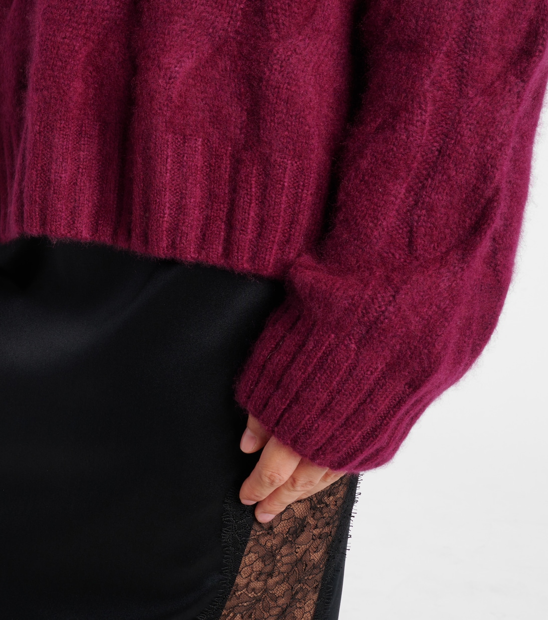 Cable-knit cashmere and silk sweater | Jardin des Orangers