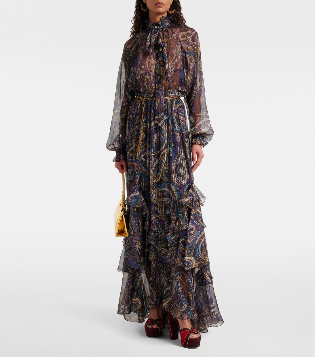 Falda larga en mezcla de seda | Etro